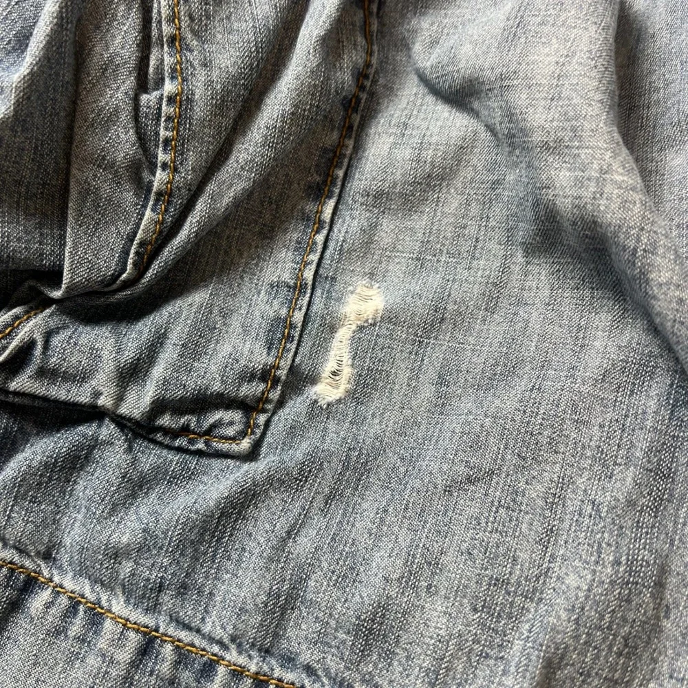 Old Navy‎ Cargo Shorts Mens 32 Blue Denim Light Wash Relaxed Fit Y2K Utility